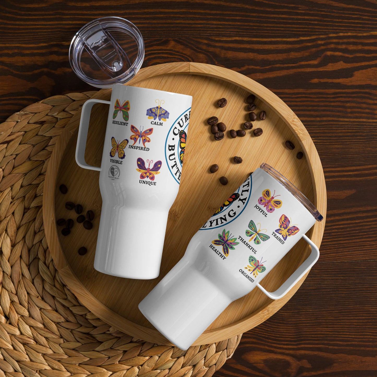 Currently Butterflying - 25oz Travel Coffee & Tea Mug