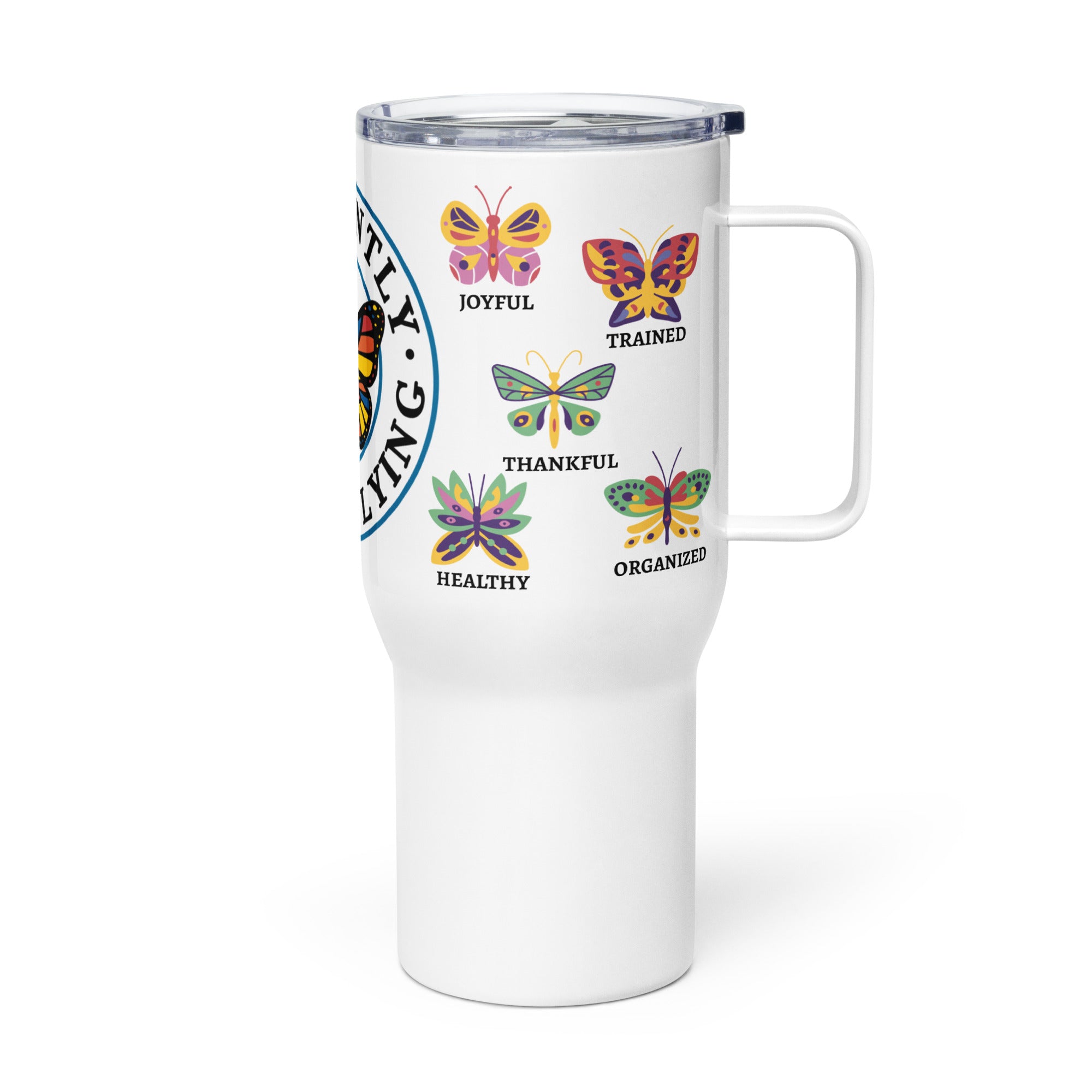 Currently Butterflying - 25oz Travel Coffee & Tea Mug
