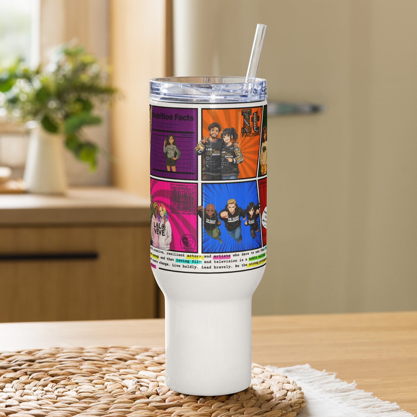 Wear Your Story 40oz Travel mug with a handle