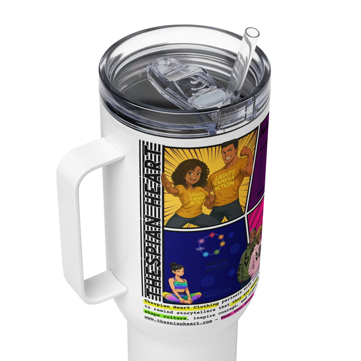 Wear Your Story 40oz Travel mug with a handle