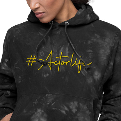 #Actorlife - Embroidered Unisex Champion Tie-Dye THICK Hoodie
