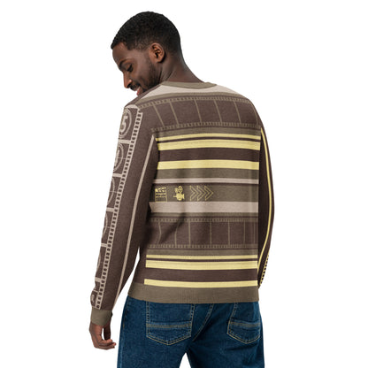Countdown Sleeves: I Am Enough Brown Knitted Crew Neck Sweater