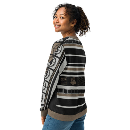 Countdown Sleeves: Film Love Black Knitted Crew Neck Sweater