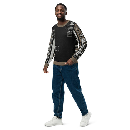 Countdown Sleeves: Film Love Black Knitted Crew Neck Sweater