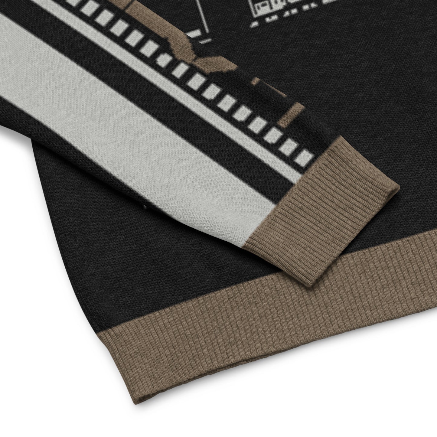 Countdown Sleeves: Film Love Black Knitted Crew Neck Sweater