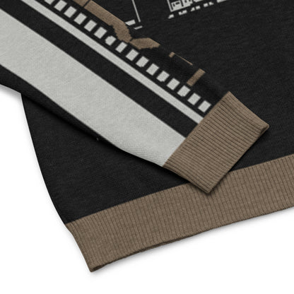 Countdown Sleeves: Film Love Black Knitted Crew Neck Sweater