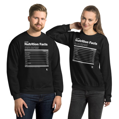 Actor Nutrition Facts - Printed Staple Unisex Crewneck Sweatshirt