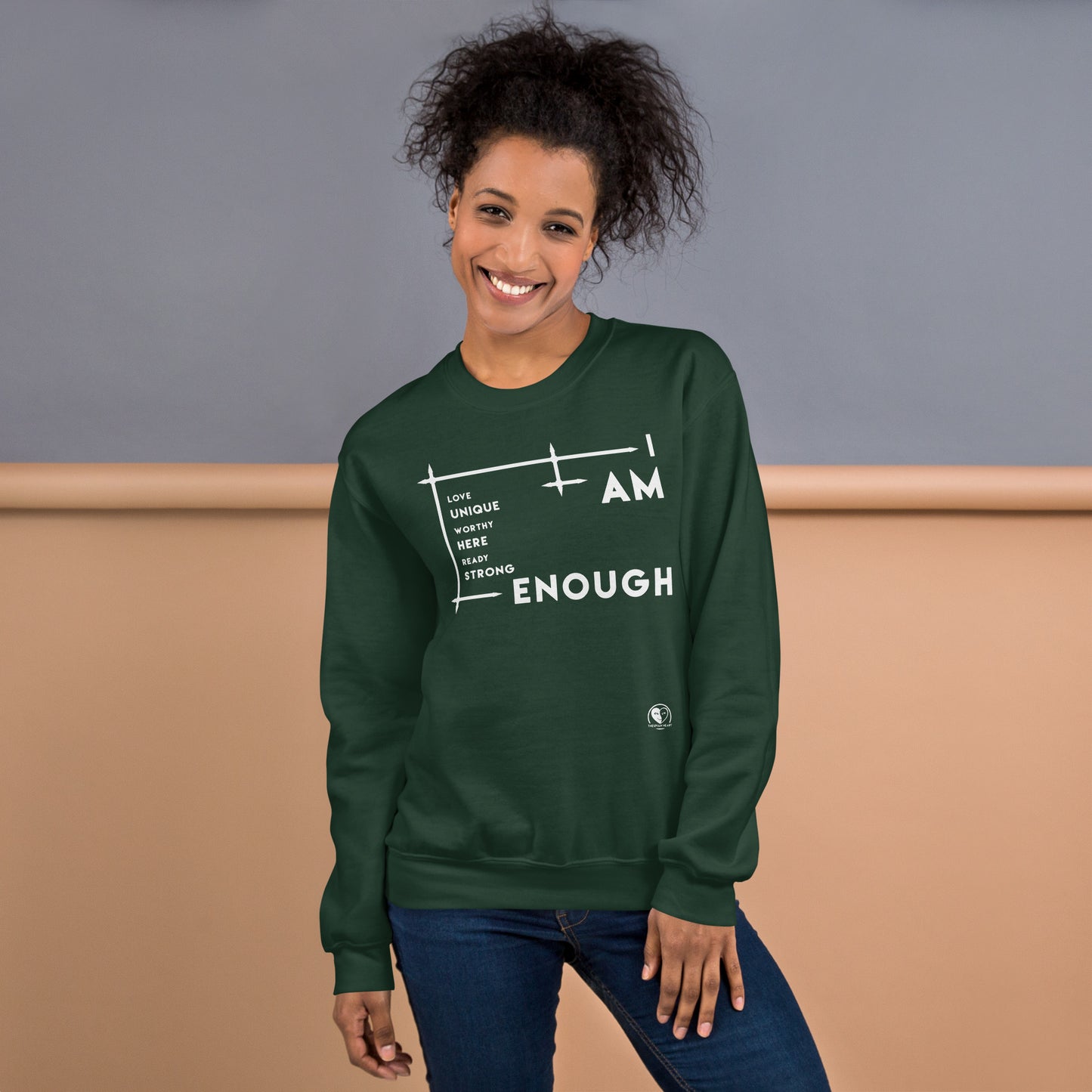 I Am Enough - Printed Staple Unisex Crewneck Sweatshirt