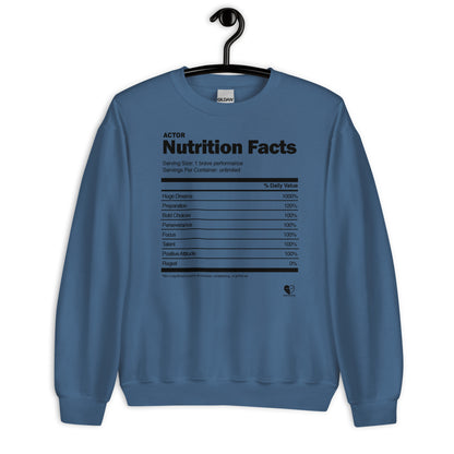 Actor Nutrition Facts - Printed Staple Unisex Crewneck Sweatshirt