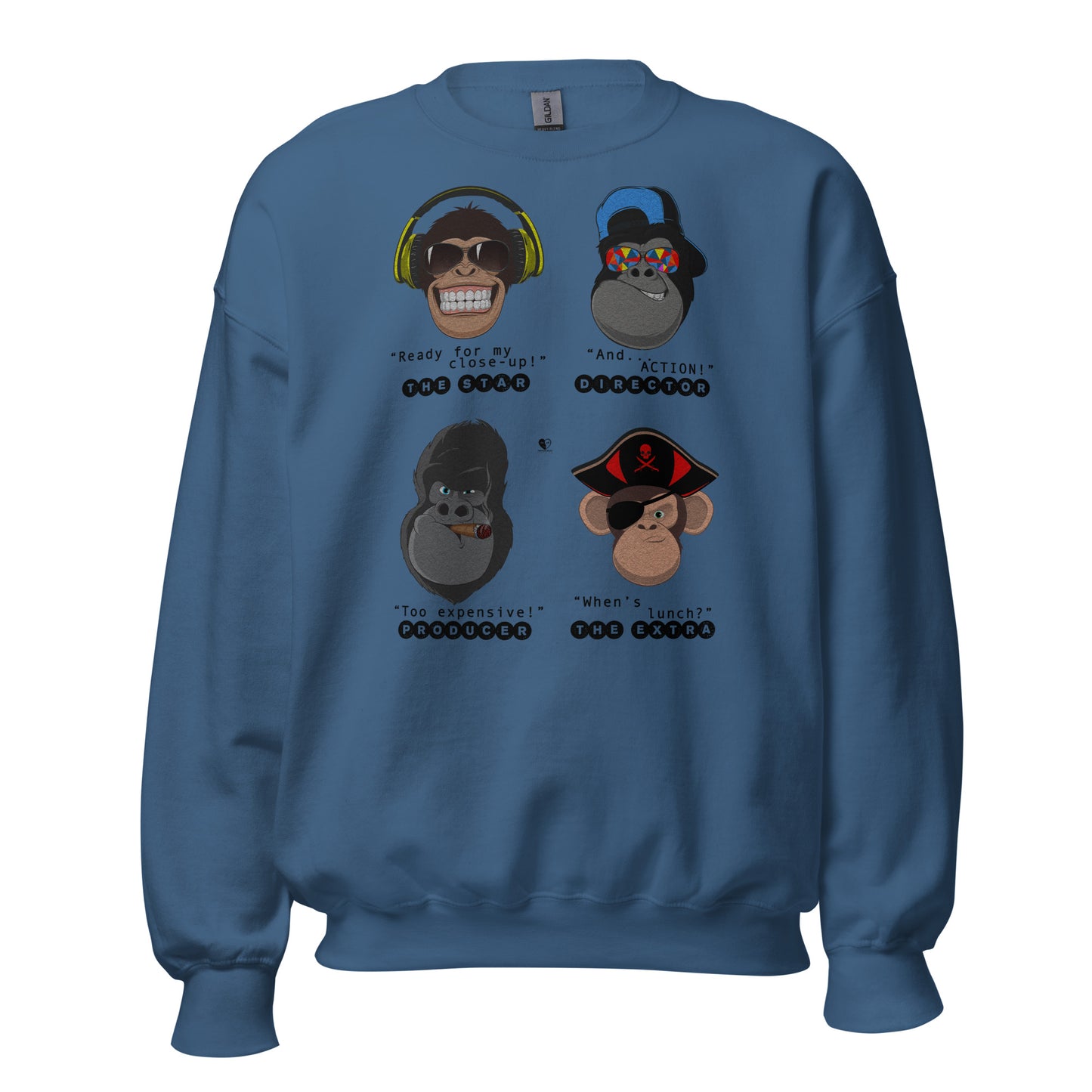 Movie Film Set Monkeys - Printed Staple Unisex Crewneck Sweatshirt