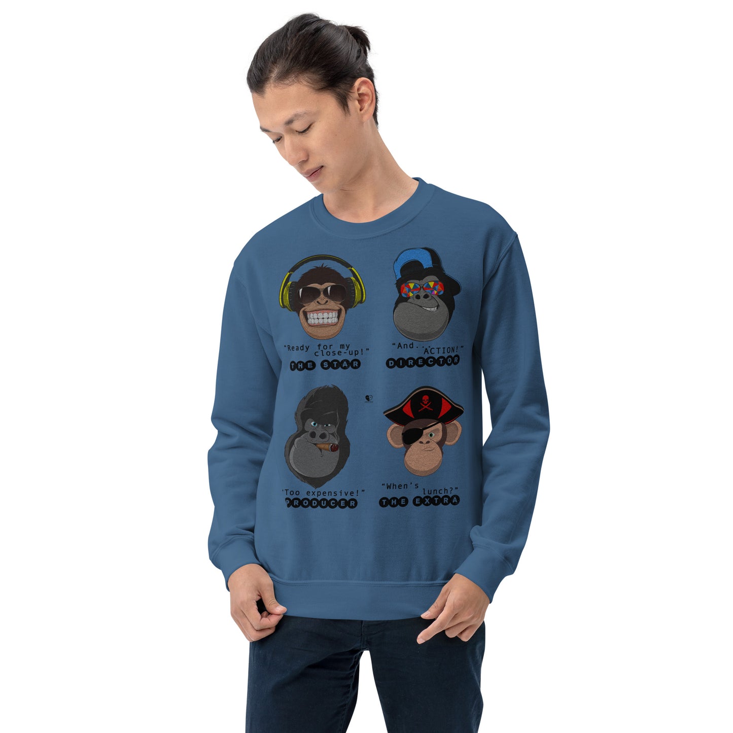 Movie Film Set Monkeys - Printed Staple Unisex Crewneck Sweatshirt