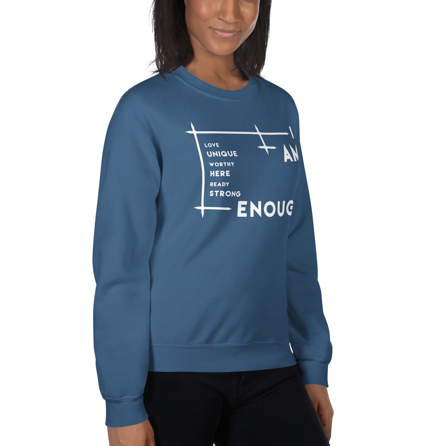 I Am Enough - Printed Staple Unisex Crewneck Sweatshirt