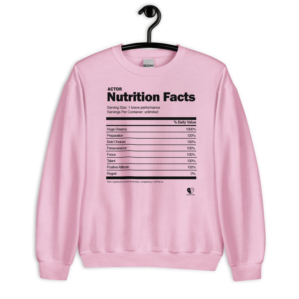 Actor Nutrition Facts - Printed Staple Unisex Crewneck Sweatshirt