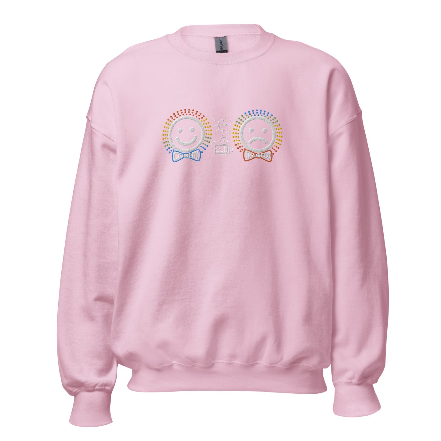 Comedy Tragedy  - Embroidered Staple Unisex Crewneck Sweatshirt