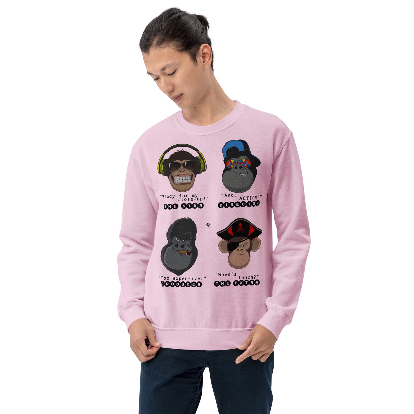 Movie Film Set Monkeys - Printed Staple Unisex Crewneck Sweatshirt