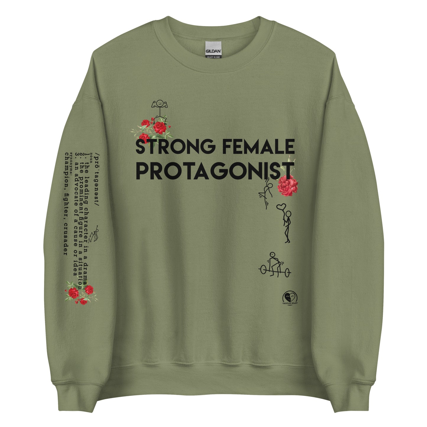 Strong Female Protagonist Rose - Printed Staple Unisex Crewneck Sweatshirt