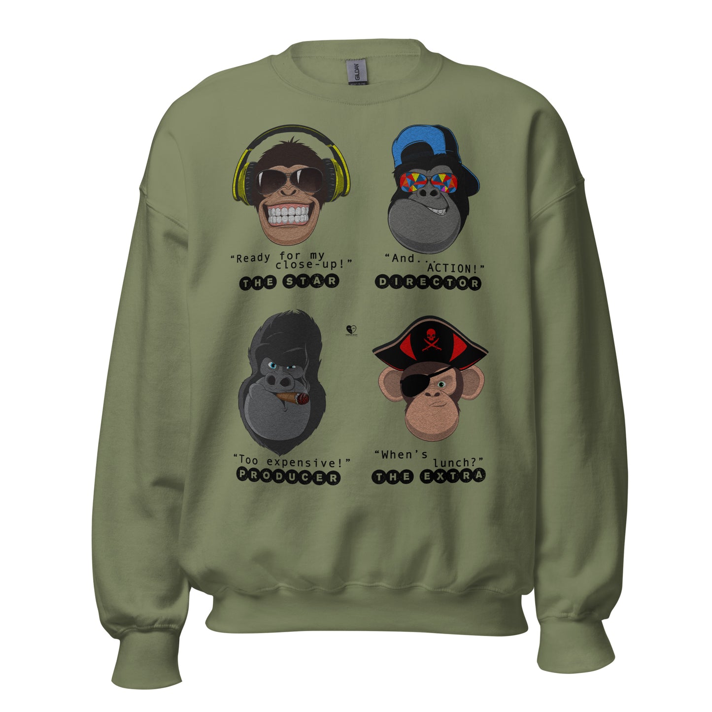 Movie Film Set Monkeys - Printed Staple Unisex Crewneck Sweatshirt