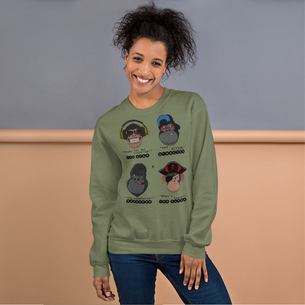 Movie Film Set Monkeys - Printed Staple Unisex Crewneck Sweatshirt