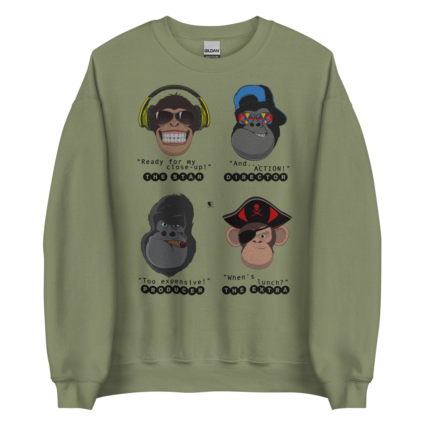 Movie Film Set Monkeys - Printed Staple Unisex Crewneck Sweatshirt