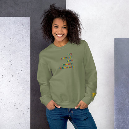 Live Truthfully Colorful - Embroidered Staple Unisex Crewneck Sweatshirt