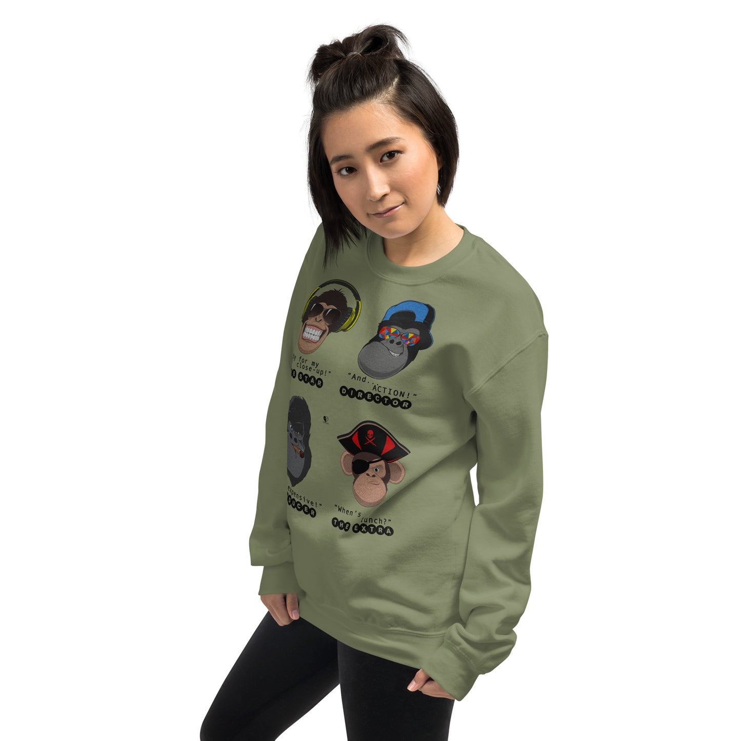 Movie Film Set Monkeys - Printed Staple Unisex Crewneck Sweatshirt