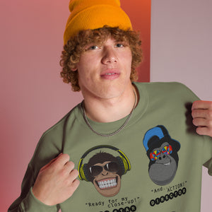 Movie Film Set Monkeys - Printed Staple Unisex Crewneck Sweatshirt