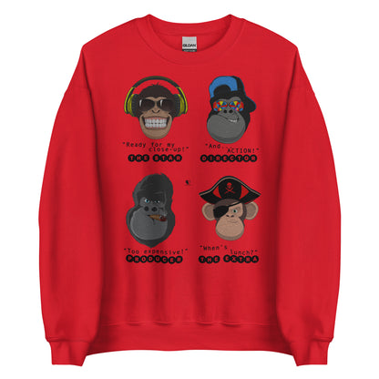 Movie Film Set Monkeys - Printed Staple Unisex Crewneck Sweatshirt
