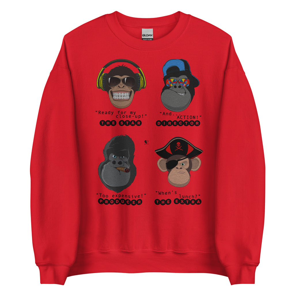 Movie Film Set Monkeys - Printed Staple Unisex Crewneck Sweatshirt