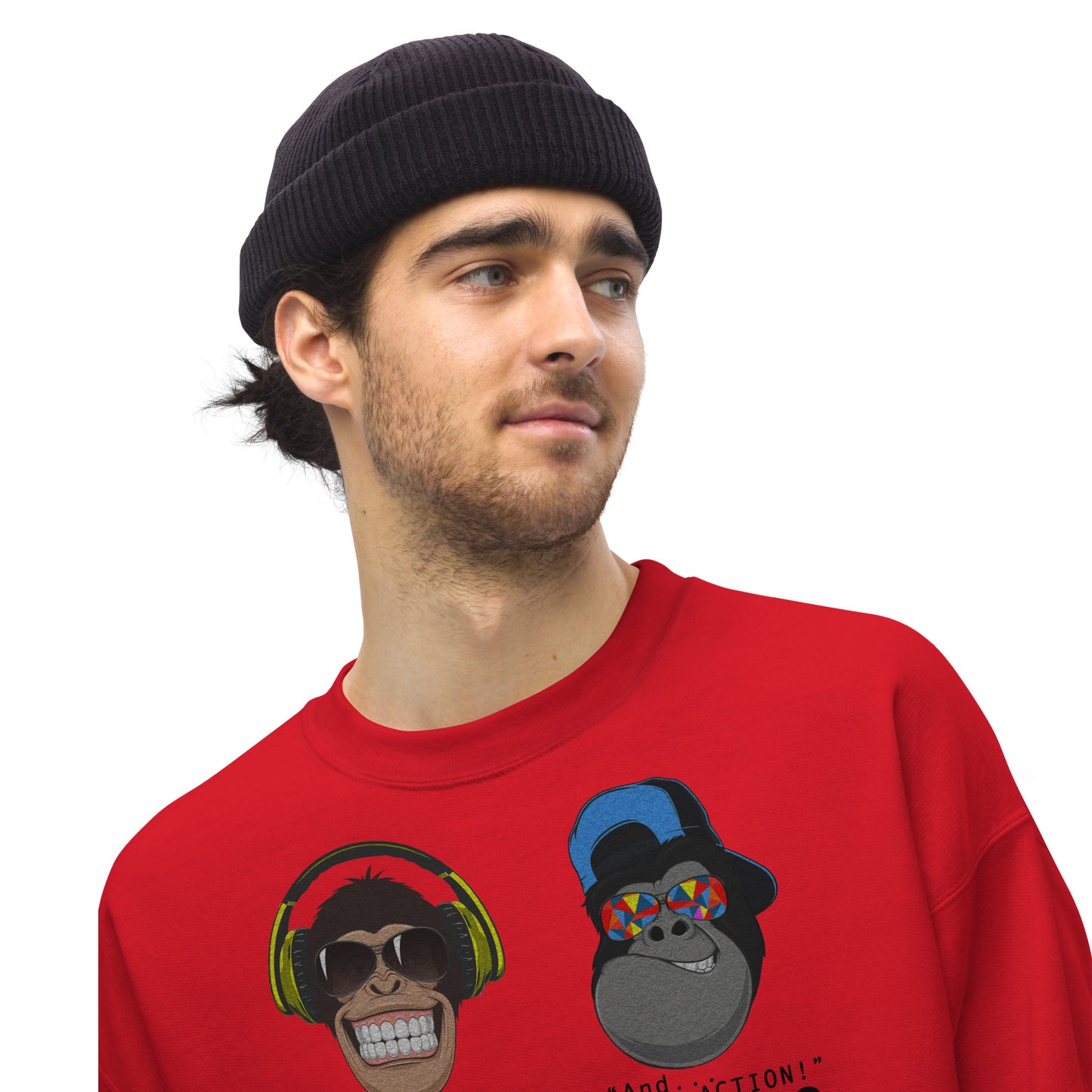 Movie Film Set Monkeys - Printed Staple Unisex Crewneck Sweatshirt