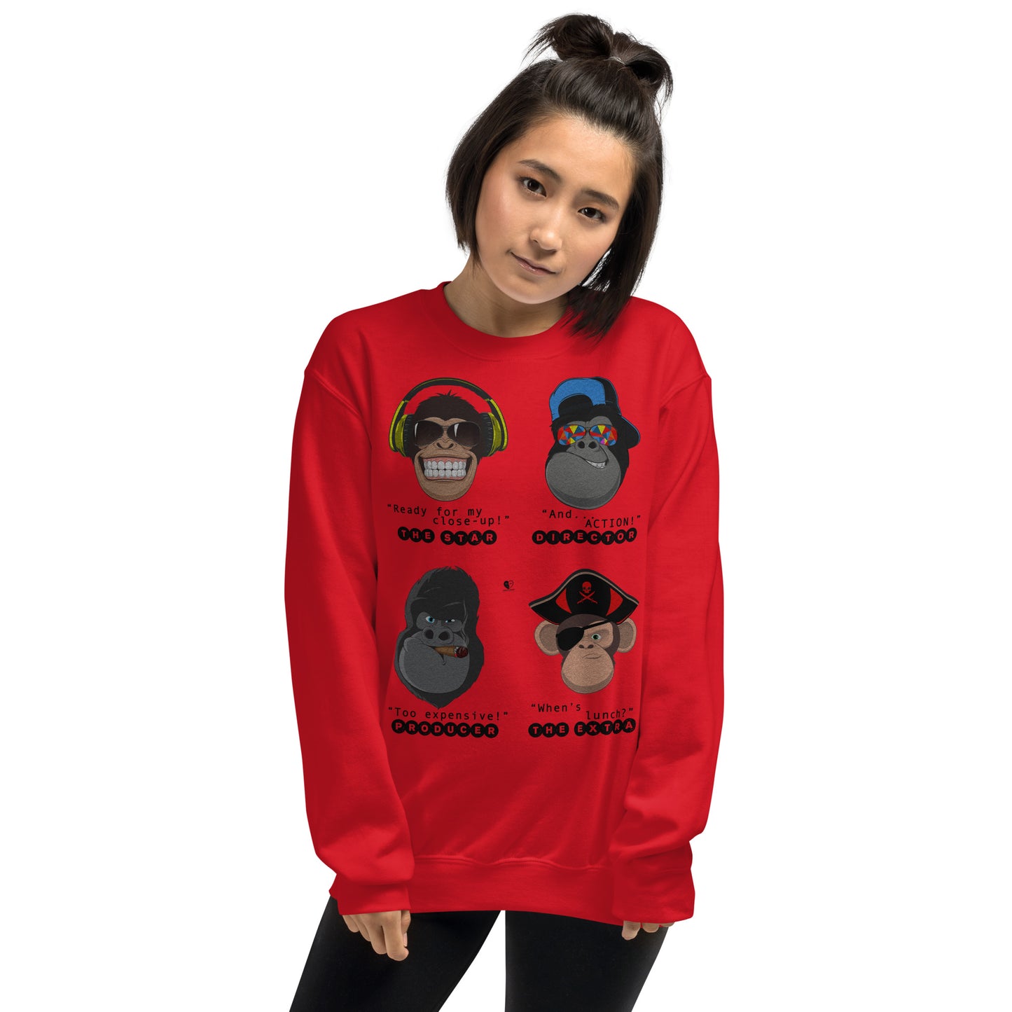 Movie Film Set Monkeys - Printed Staple Unisex Crewneck Sweatshirt