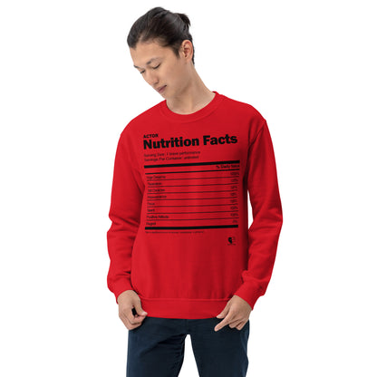 Actor Nutrition Facts - Printed Staple Unisex Crewneck Sweatshirt