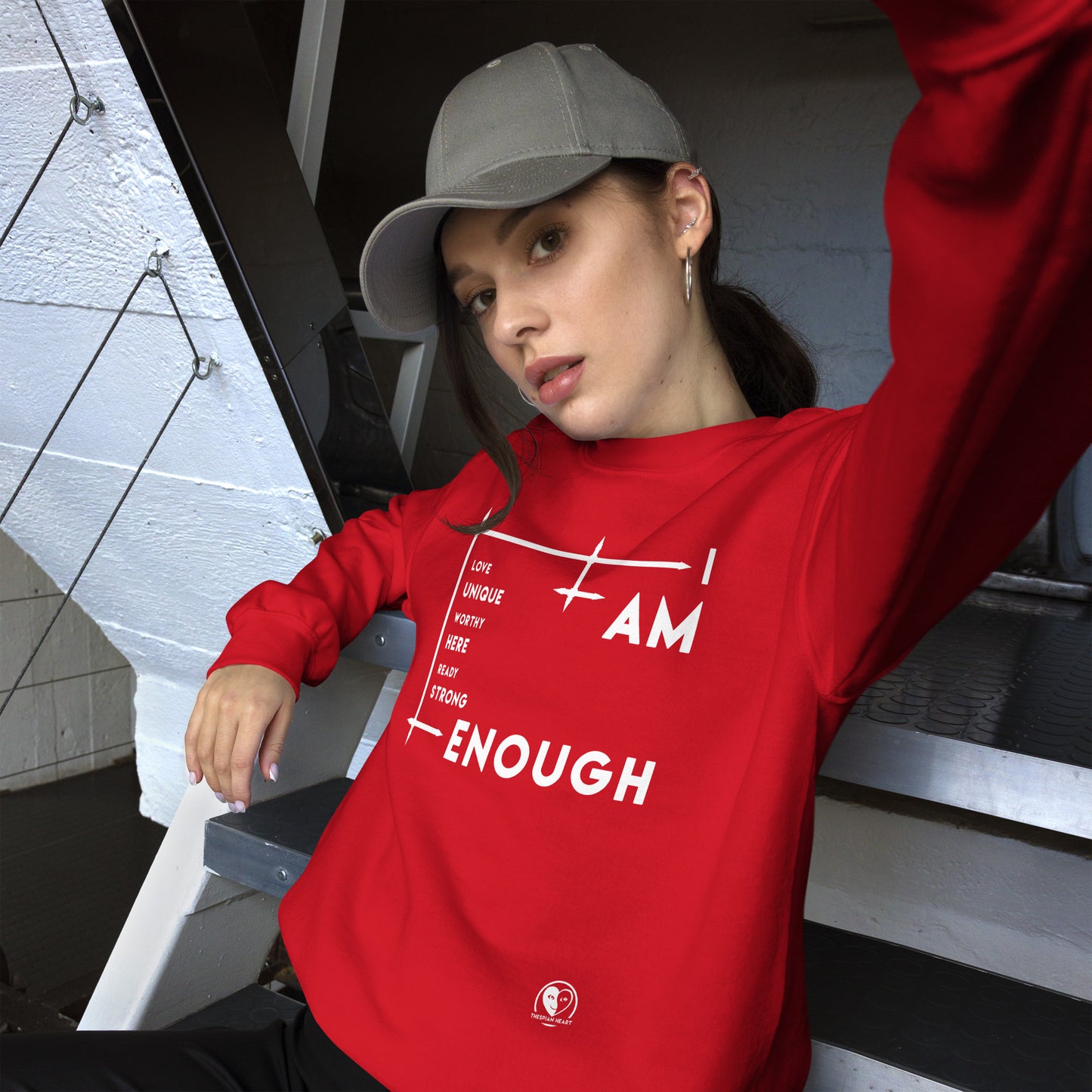 I Am Enough - Printed Staple Unisex Crewneck Sweatshirt