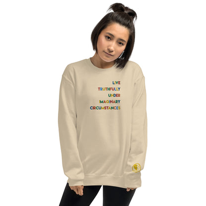 Live Truthfully Colorful - Embroidered Staple Unisex Crewneck Sweatshirt