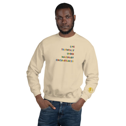 Live Truthfully Colorful - Embroidered Staple Unisex Crewneck Sweatshirt