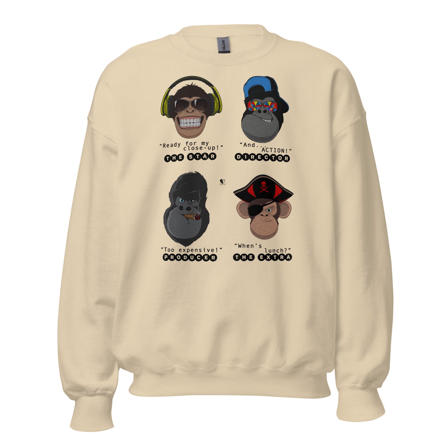 Movie Film Set Monkeys - Printed Staple Unisex Crewneck Sweatshirt