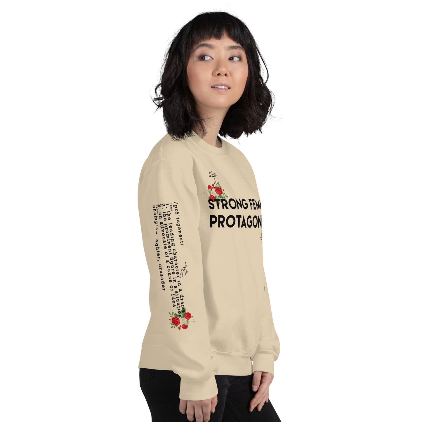 Strong Female Protagonist Rose - Printed Staple Unisex Crewneck Sweatshirt