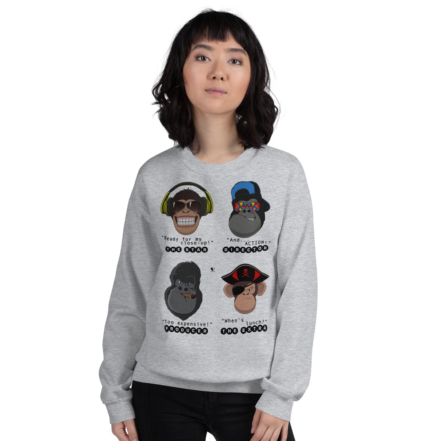 Movie Film Set Monkeys - Printed Staple Unisex Crewneck Sweatshirt