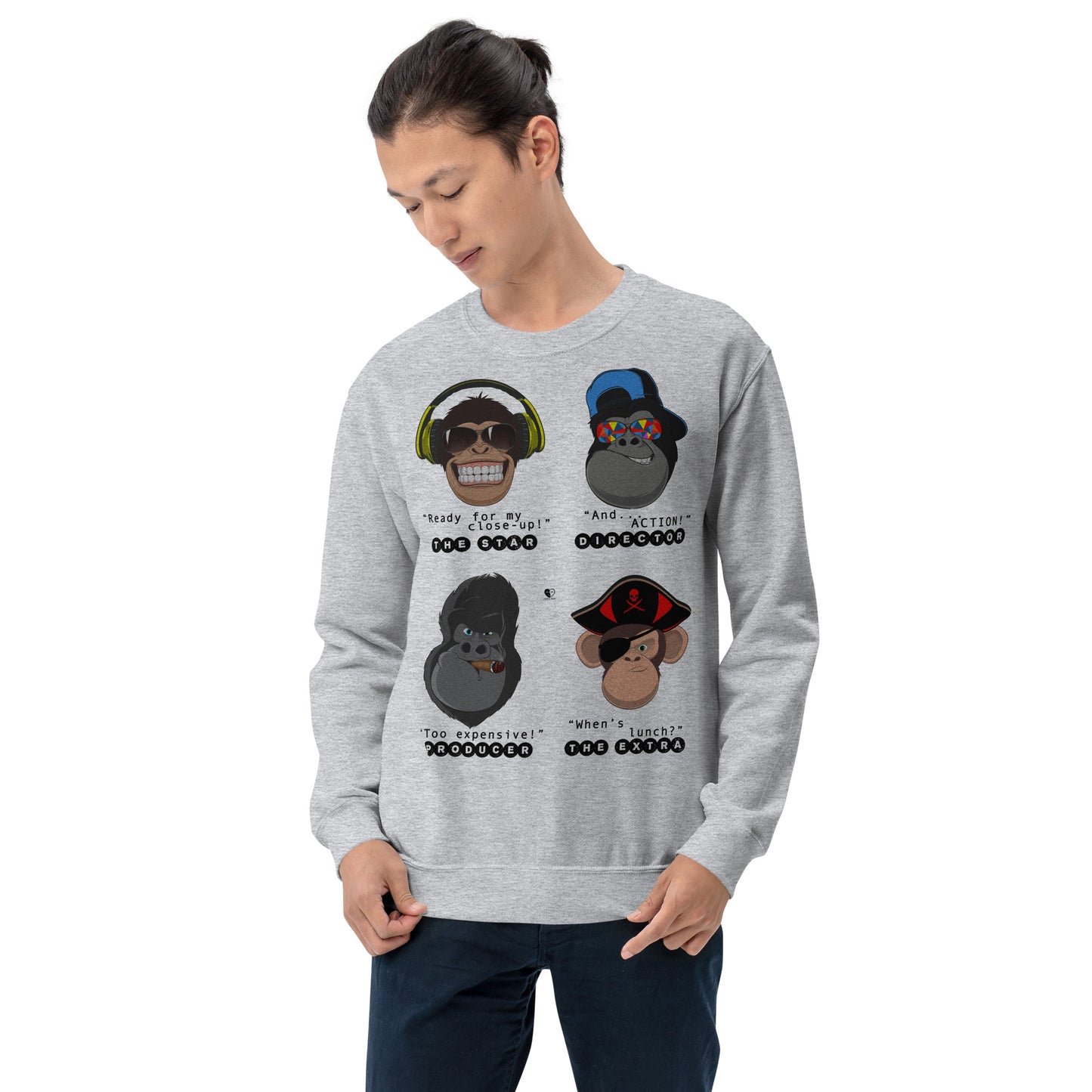 Movie Film Set Monkeys - Printed Staple Unisex Crewneck Sweatshirt