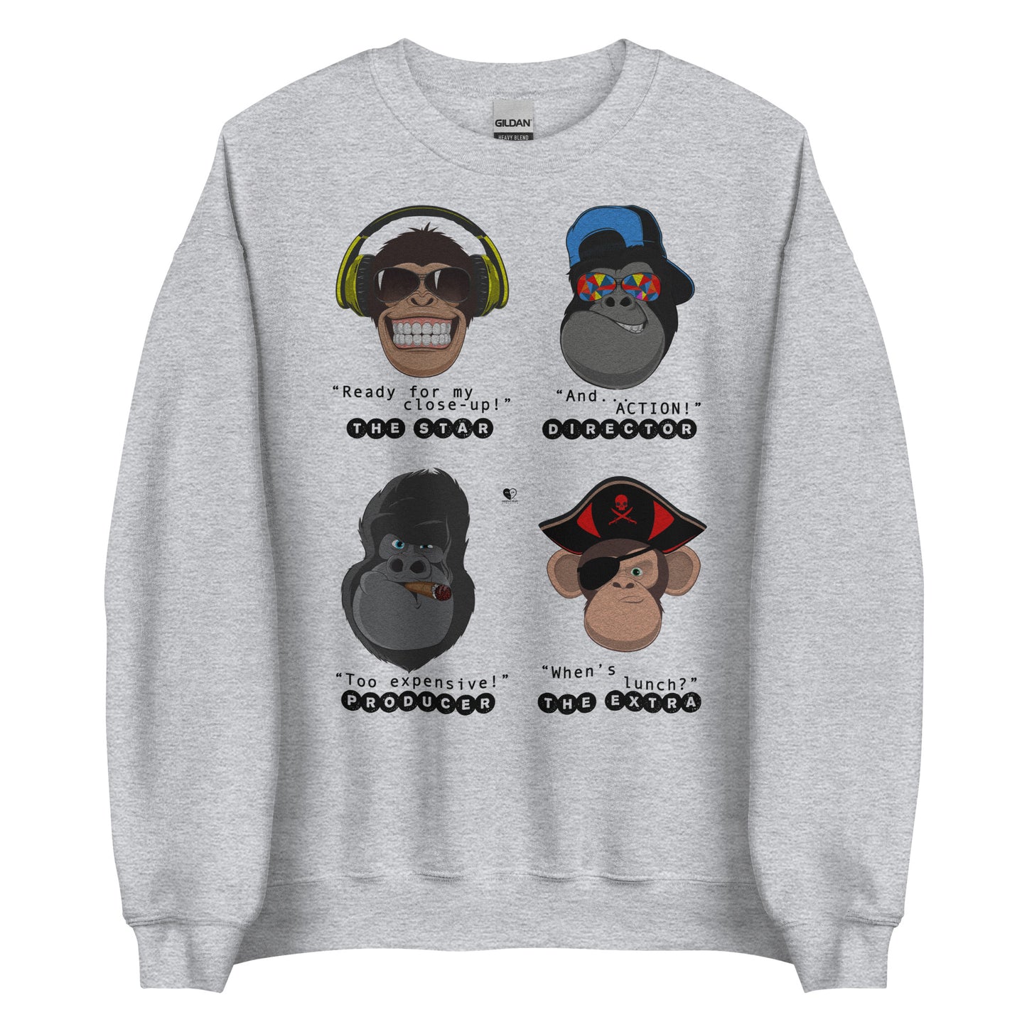 Movie Film Set Monkeys - Printed Staple Unisex Crewneck Sweatshirt