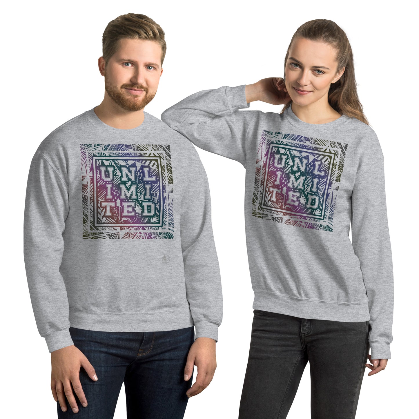 Unlimited Colorful - Printed Staple Unisex Crewneck Sweatshirt