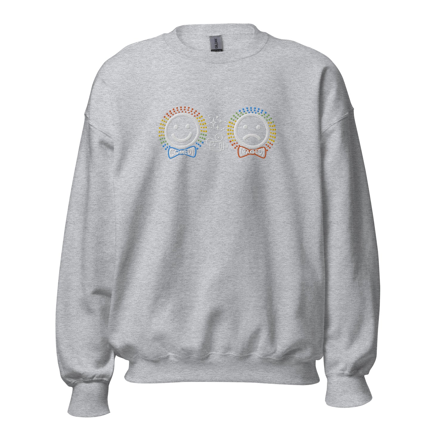 Comedy Tragedy  - Embroidered Staple Unisex Crewneck Sweatshirt