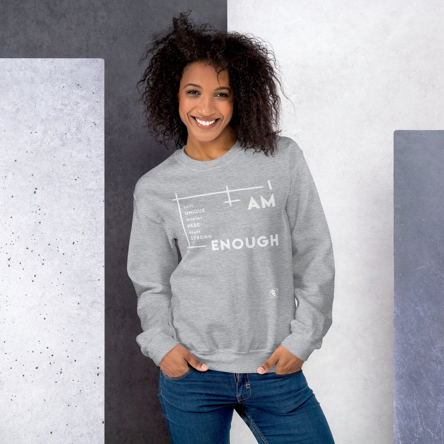 I Am Enough - Printed Staple Unisex Crewneck Sweatshirt