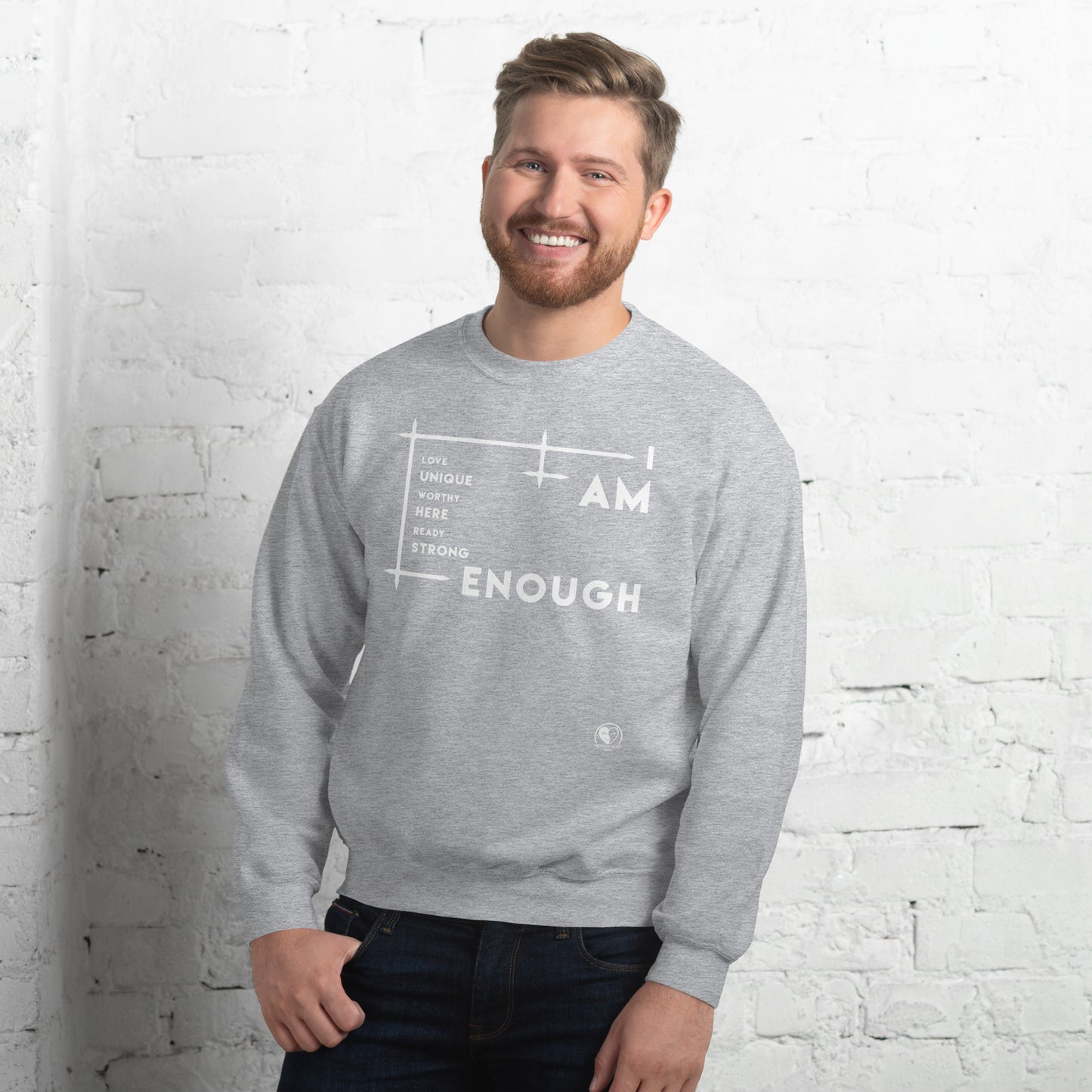 I Am Enough - Printed Staple Unisex Crewneck Sweatshirt