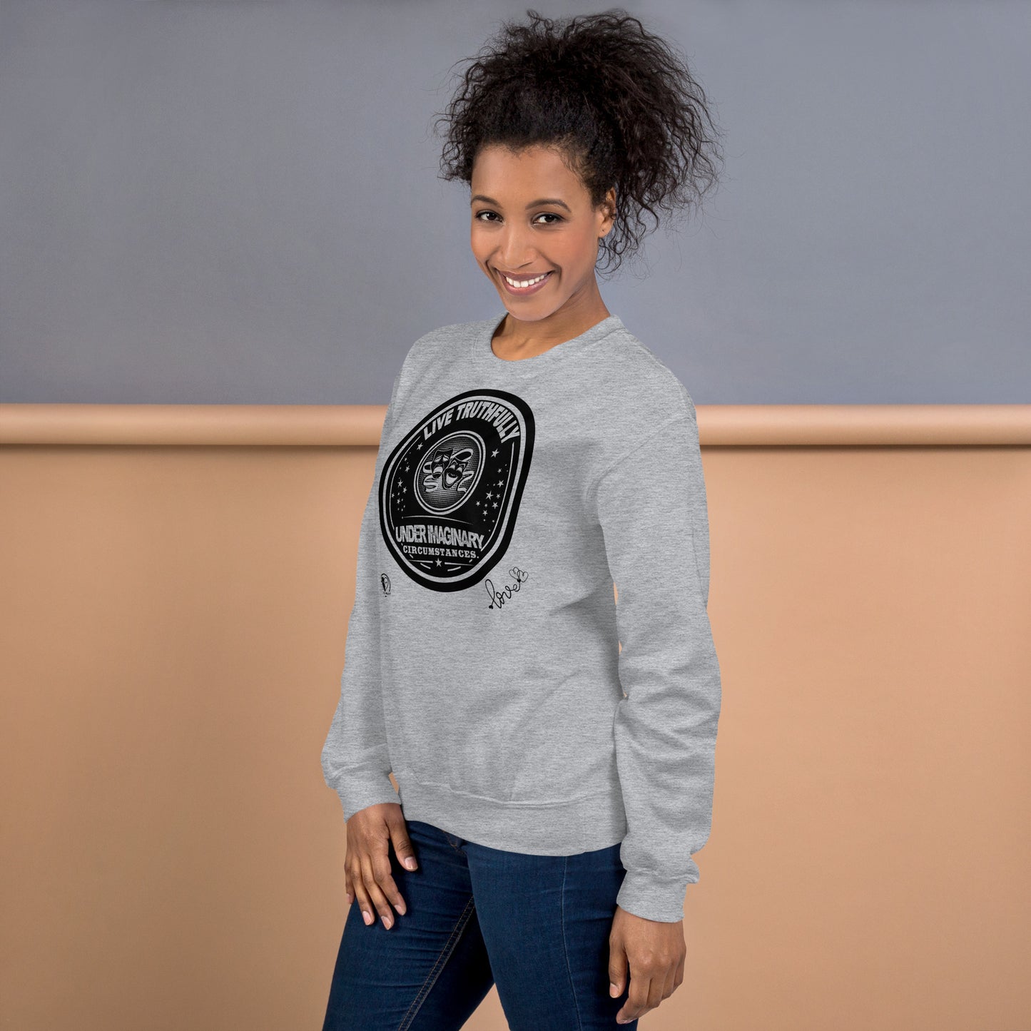 Live Truthfully - Printed Staple Unisex Crewneck Sweatshirt