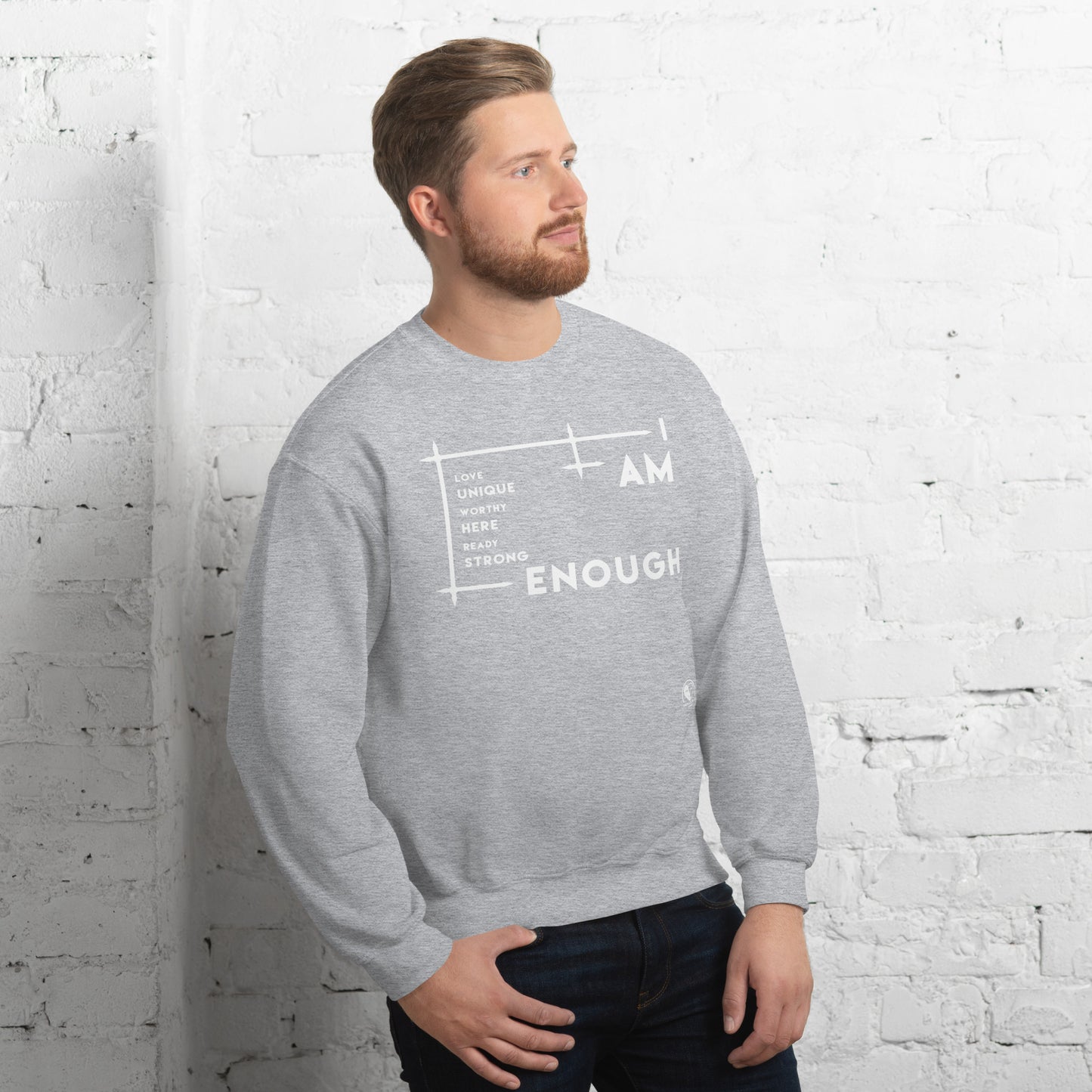 I Am Enough - Printed Staple Unisex Crewneck Sweatshirt