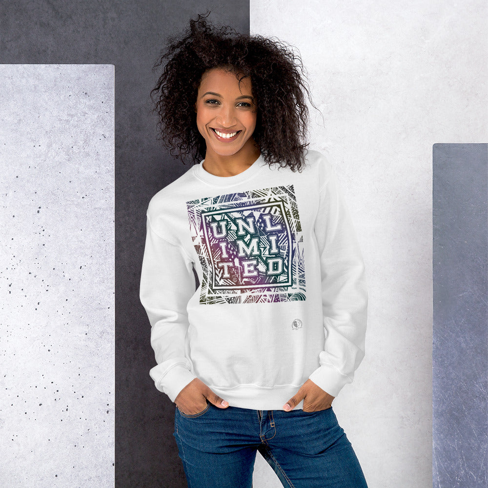 Unlimited Colorful - Printed Staple Unisex Crewneck Sweatshirt