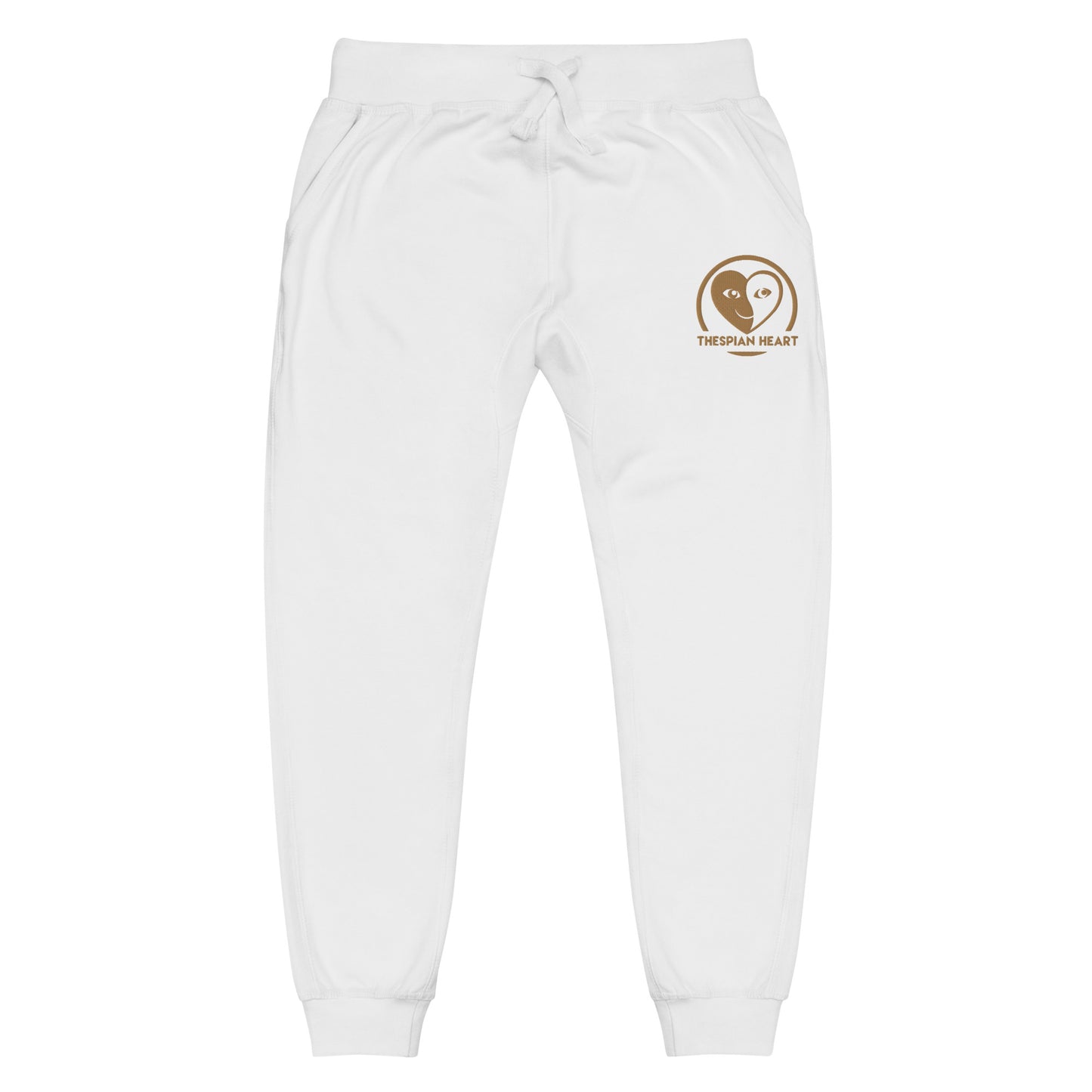 Thespian Heart Logo Embroidered Gold Unisex Premium Fleece Sweatpants