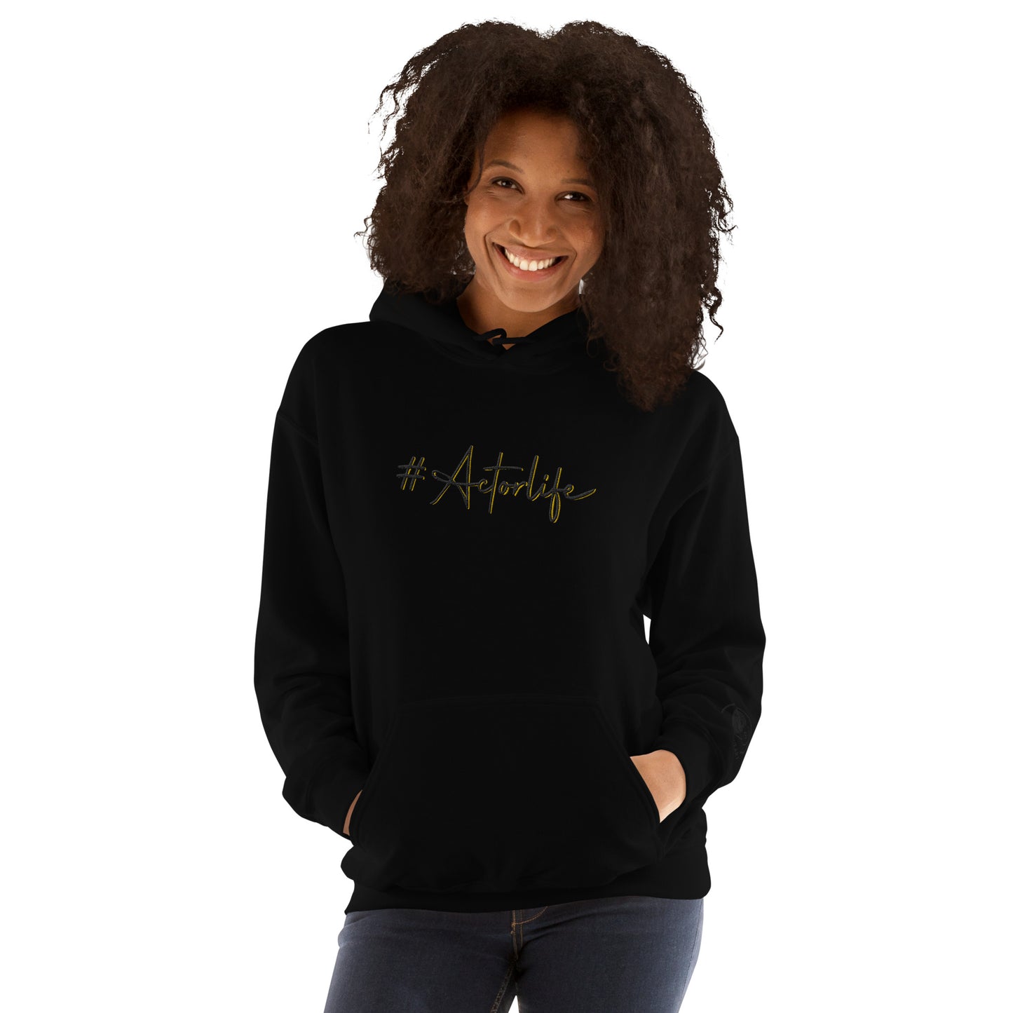 #Actorlife Cursive - Embroidered Staple Unisex Hoodie