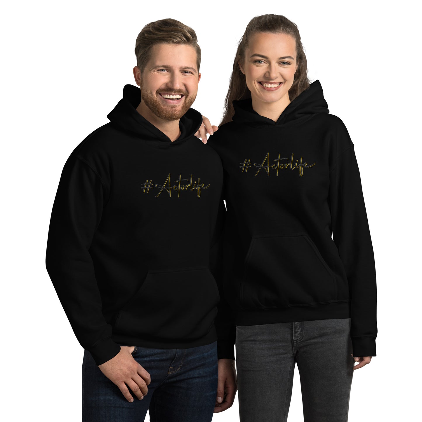 #Actorlife Cursive - Embroidered Staple Unisex Hoodie