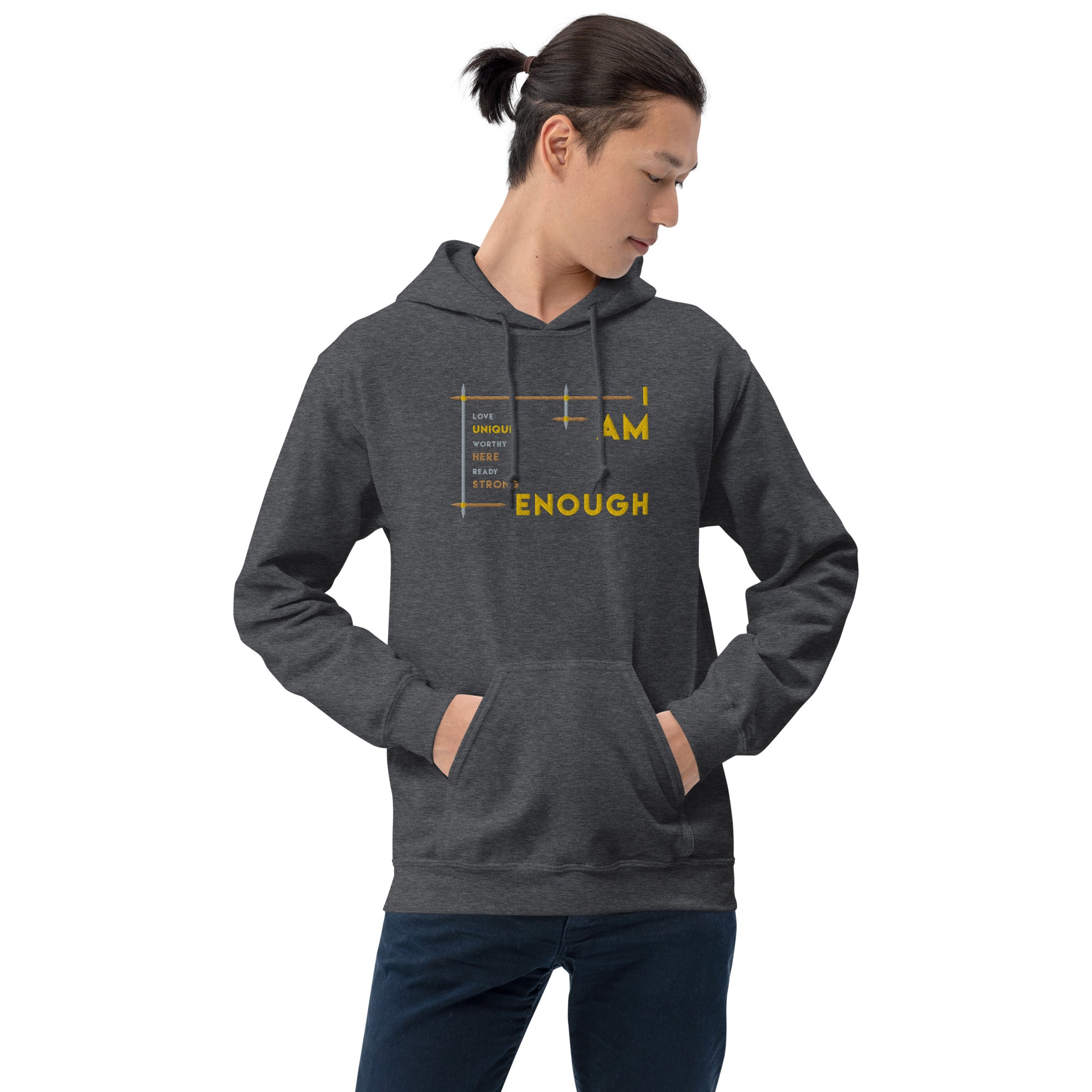 I Am Enough - Embroidered Staple Unisex Hoodie